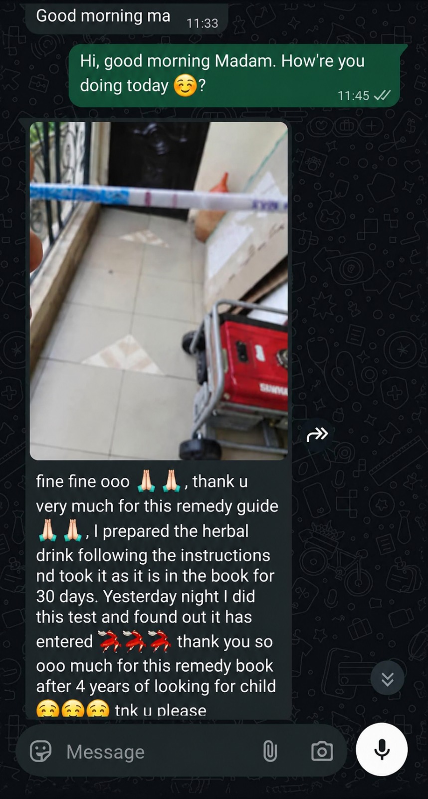 WhatsApp testimonial image 2